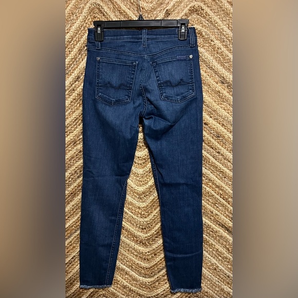 7 for All Mankind Junior's Dark Wash Ankle Gwenevere Denim Jeans,Size 17 - Picture 3 of 11